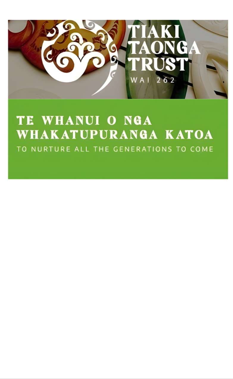 Tiaki Taonga Trust - Wai 262 Flora and Fauna | Graphic and Digital Media Design Specialist